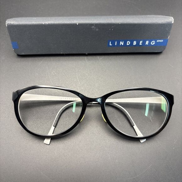 Lindberg Glasses Frame 1141 52-16 125 AD62 Black Acetanium Women's Denmark - Picture 1 of 16